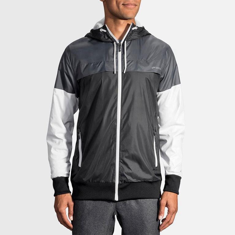 Brooks Sideline Mens Running Jackets Ireland Grey (WISG-30284)